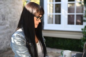 Lou laptop side view